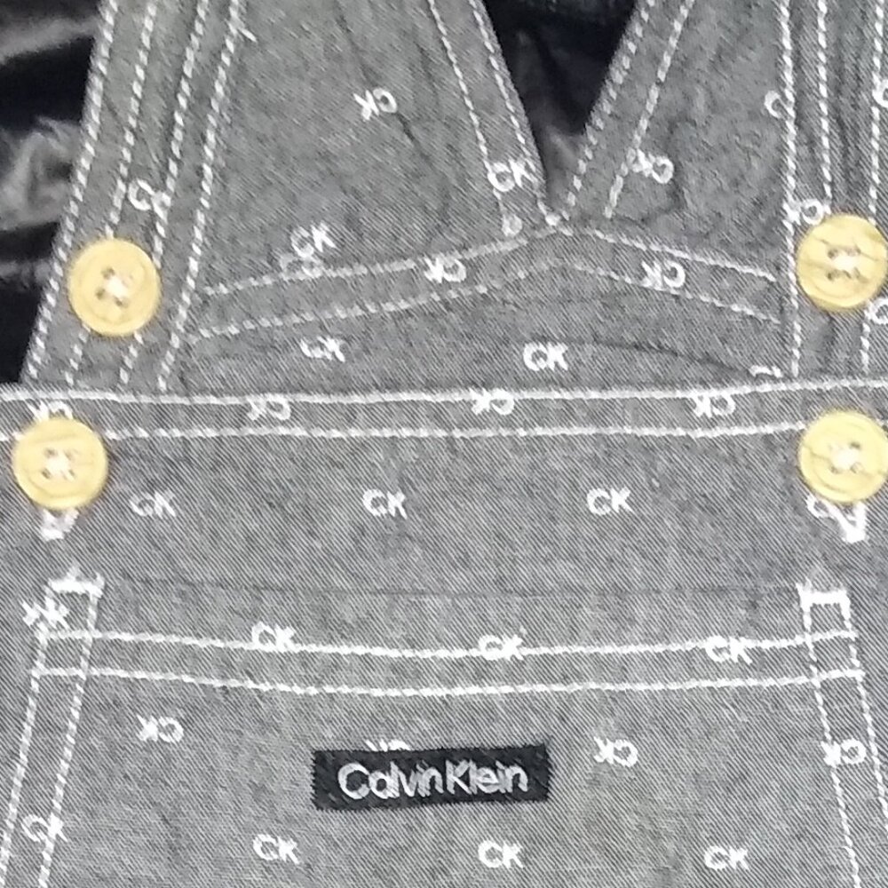 Calvin Klein Kids Grey Denim Overalls - Picture 5 of 5